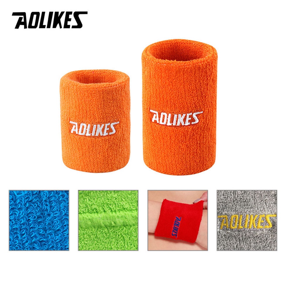 Cặp băng quấn bảo vệ cổ tay AOLIKES chất liệu thấm hút mồ hôi tiện dụng khi chơi thể thao