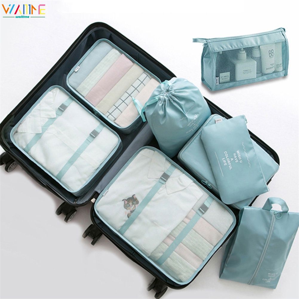 Túi Hành Lý du lịch Túi Lưu Trữ Thiết Lập cho Quần Áo Gọn Gàng Tổ Chức Tủ Quần Áo vali Pouch Du Lịch Tổ Chức Túi Đóng Gói Bộ waitime