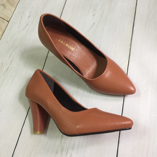 Giày cao gót da mờ