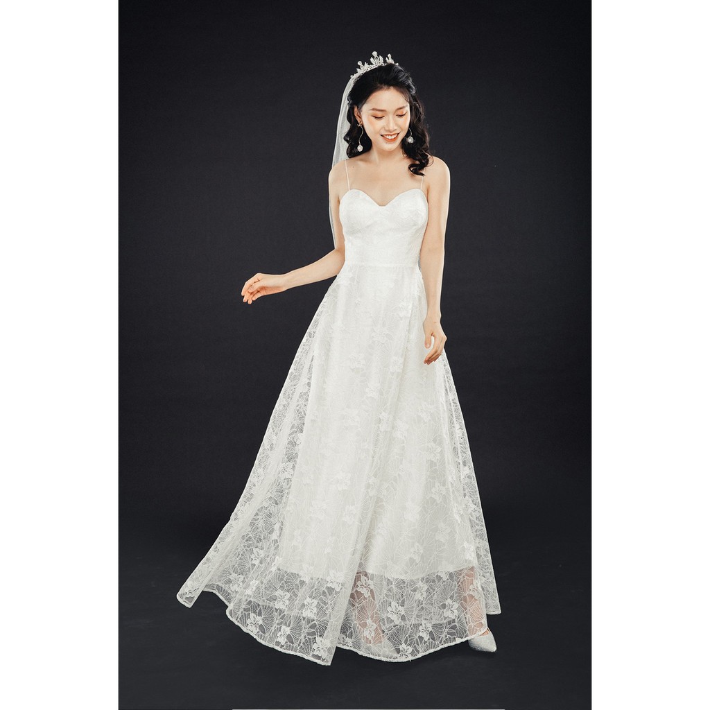 Đầm 2 dây cúp ngực ren - 20Again