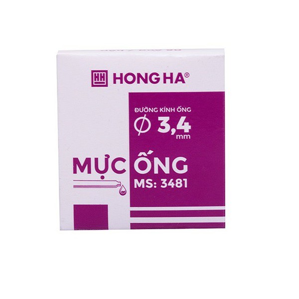 Hộp 6 Ống Mực Bút Máy [Tím,Xanh, Đen] Hồng Hà | MS3481