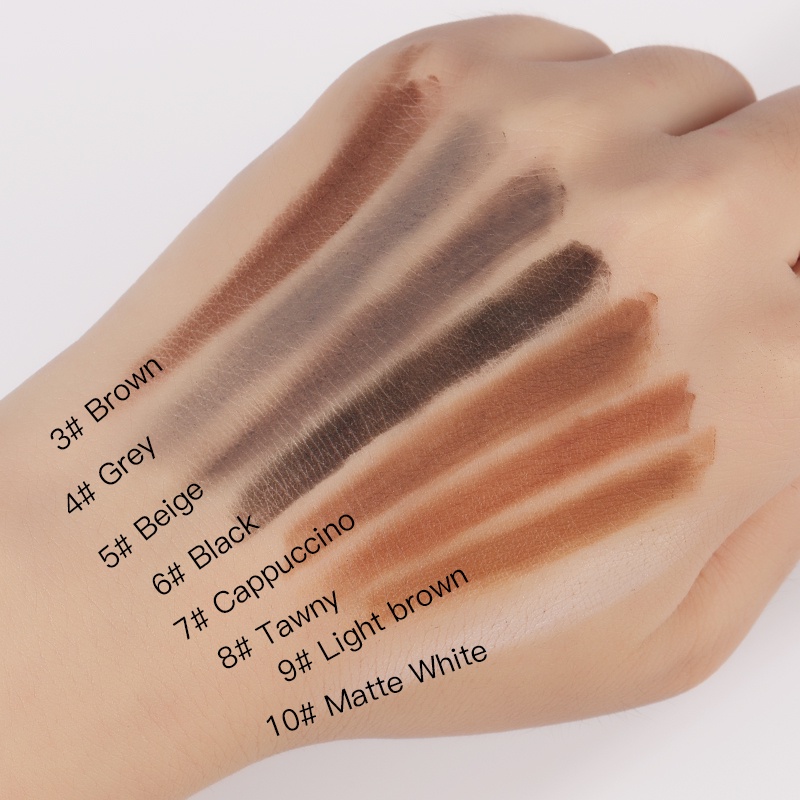 Bút chì kẻ lông mày GECOMO 9 màu không nhòe chống nước lâu dài tùy chọn