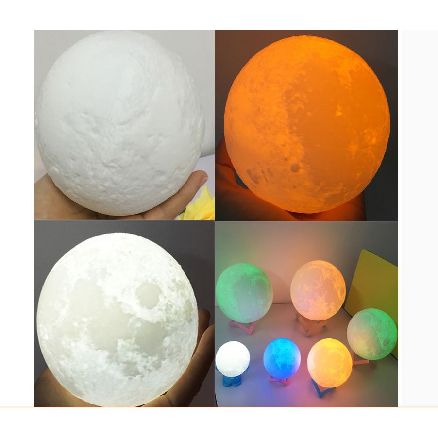 Đèn Ngủ led hình Mặt Trăng 3D cảm ứng Size 8-20cm moon lamp