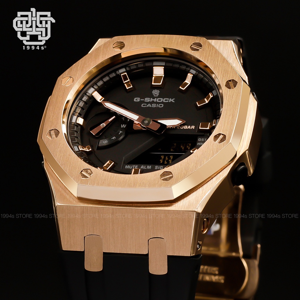 Đồng hồ nam/nữ Casio G-Shock GMA-S2100-1A custom AP Royal Oak, chống va đập, chống nước 200m, hàng chính hãng