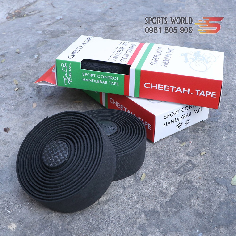 Dây quấn tay lái ghi đông xe đạp gồm 2 dây quấn, 2 nút chặn