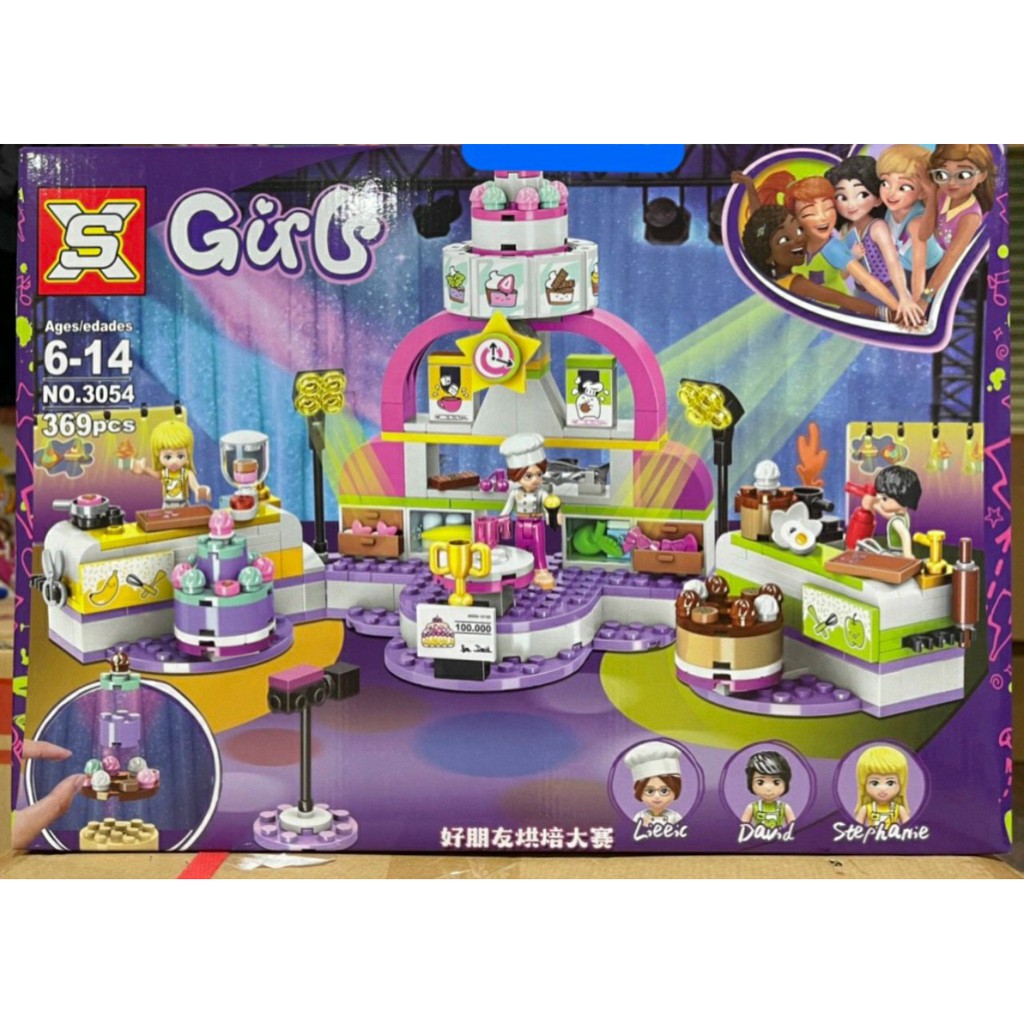 Đồ chơi xếp hình Lego Gird 369 mảnh Siêu đầu bếp Trổ tài làm kem Lieeic Daird Stephrie 3054