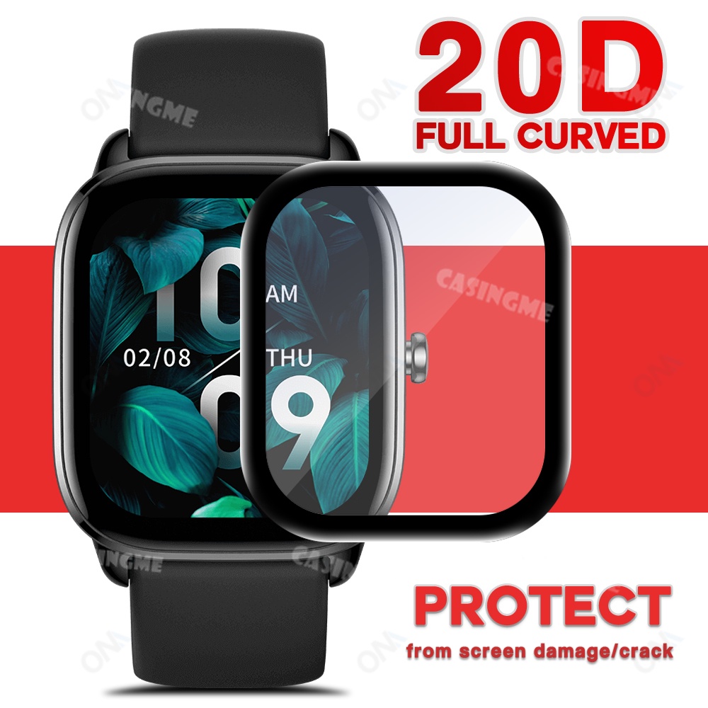 Kính Cường Lực Bảo Vệ Toàn Màn Hình Cho Huami Amazfit GTS 2 Mini Amazfit Bip U Pro POP BOP Pro Amazfit 1S GTR 2 3 3Pro Band 5 Pro