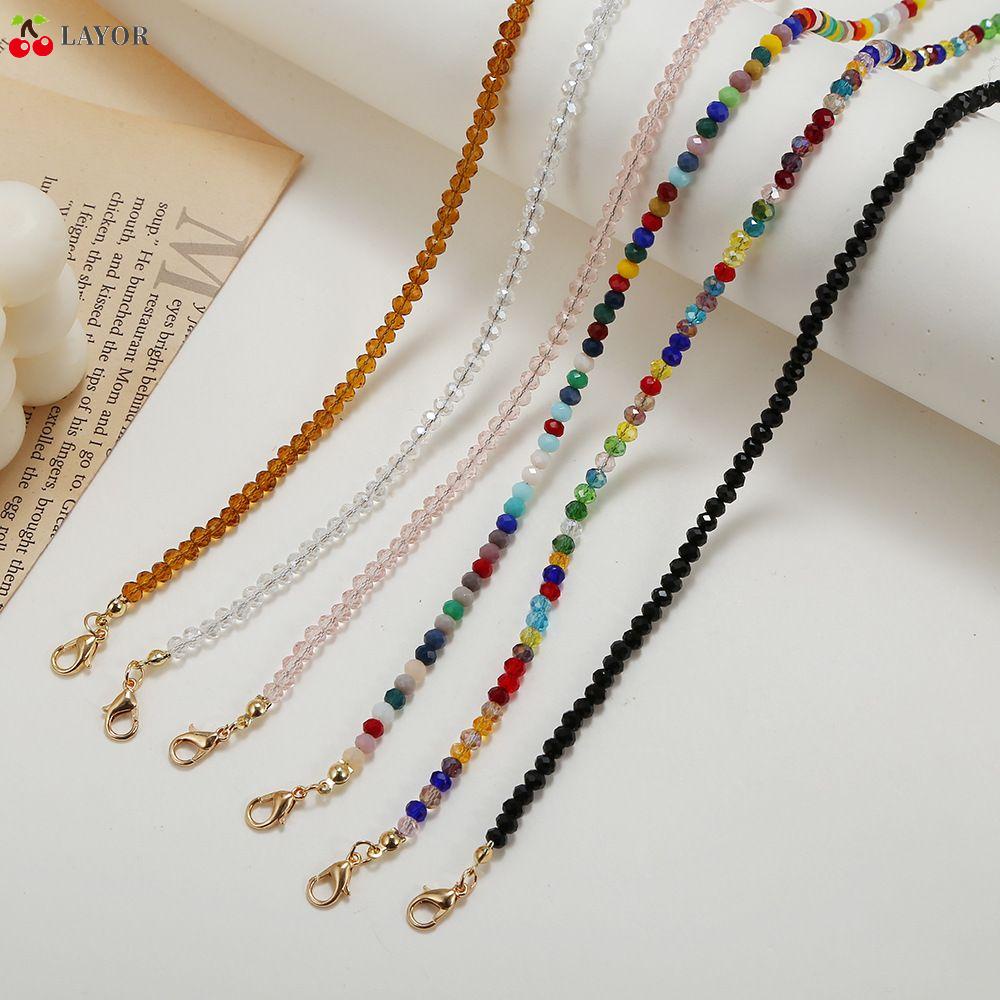 Dây Đeo Mắt Kính Xỏ Hạt Đá Rhinestone Thời Trang Bảo Vệ Cho Trẻ Em