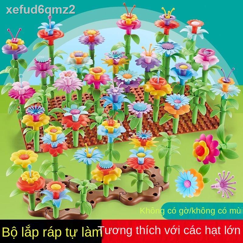 ❀№๑Khối xây dựng trẻ em lắp ráp đồ chơi cho bé 5 câu đố 1-2-3 tuổi loạt gái trai phát triển trí thông minh