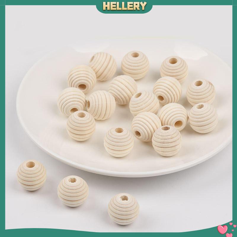 Bộ 100 Hạt Gỗ Hình Tổ Ong Dùng Làm Trang Sức