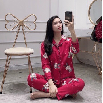 Bộ quần áo ngủ pijama dài tay vải Kate Thái | BigBuy360 - bigbuy360.vn