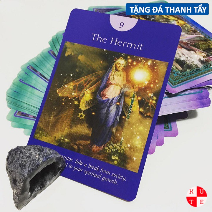 Bộ Bài Fairy Tarot 78 Lá Bài Tặng File Tiếng Anh Kèm Đá Thanh Tẩy C2