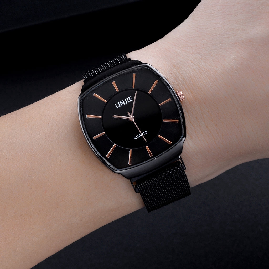 Đồng hồ quartz nam mặt vuông bằng thép không gỉ