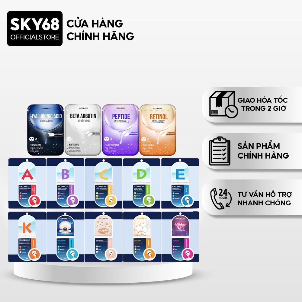 Mặt Nạ Giấy Chăm Sóc Da Toàn Diện Foodaholic Mask 23g