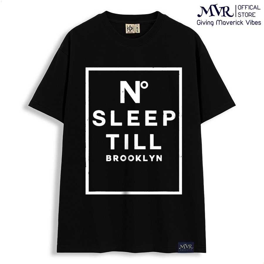 Áo thun nữ nam Cotton thoáng mát không ngủ cho đến brooklyn MVR KK3945