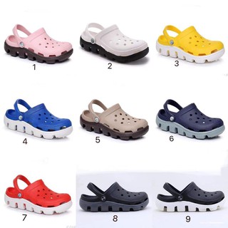 DÉP SỤC CÁ SẤU NAM NỮ / DÉP QUAY NGANG THỜI TRANG CÓ DẬP CHỮ TẶNG KÈM 8 STICKERS