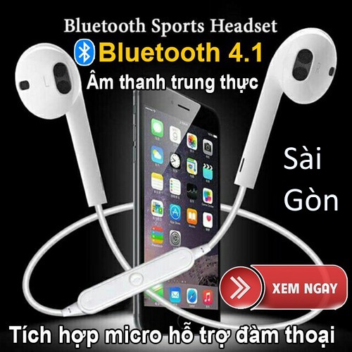 tai nghe bluetooth S6 sport