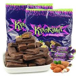 Kẹo Socola Nga Tím Krokaht Hạnh Nhân Chất Lượng Thượng Hạng, Tuyệt Ngon Gói 500gr - Bánh Kẹo Tết [SALE SỐC]