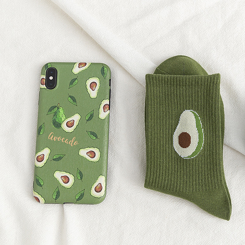 【YKN】Autumn Hyuna Fruit Pile Pile Socks Unisex Candy Color Cartoon Cotton Socks