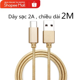 Dây sạc 2A chiều dài 2m-Type-C  -Micro usb - iphone