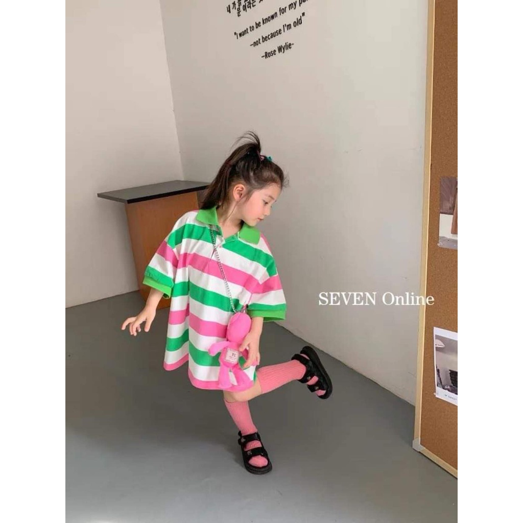 Đầm Polo Suông Phong Cách Korea Cho Bé D.A.K(không kèm gấu)