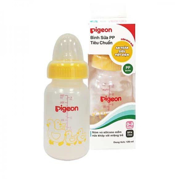 Bình sữa Pigeon 120ml / 240ml cổ hẹp PP tiêu chuẩn