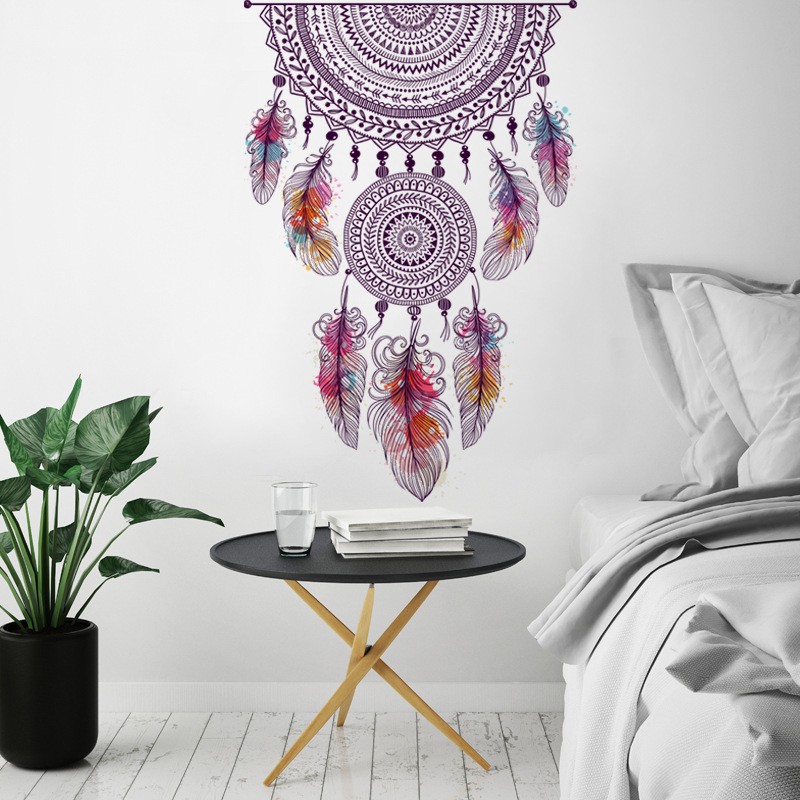 Decal dán tường Dreamcatcher trang trí homestay, phòng khách, phòng ngủ  kiểu cách hiện đại sang trọng