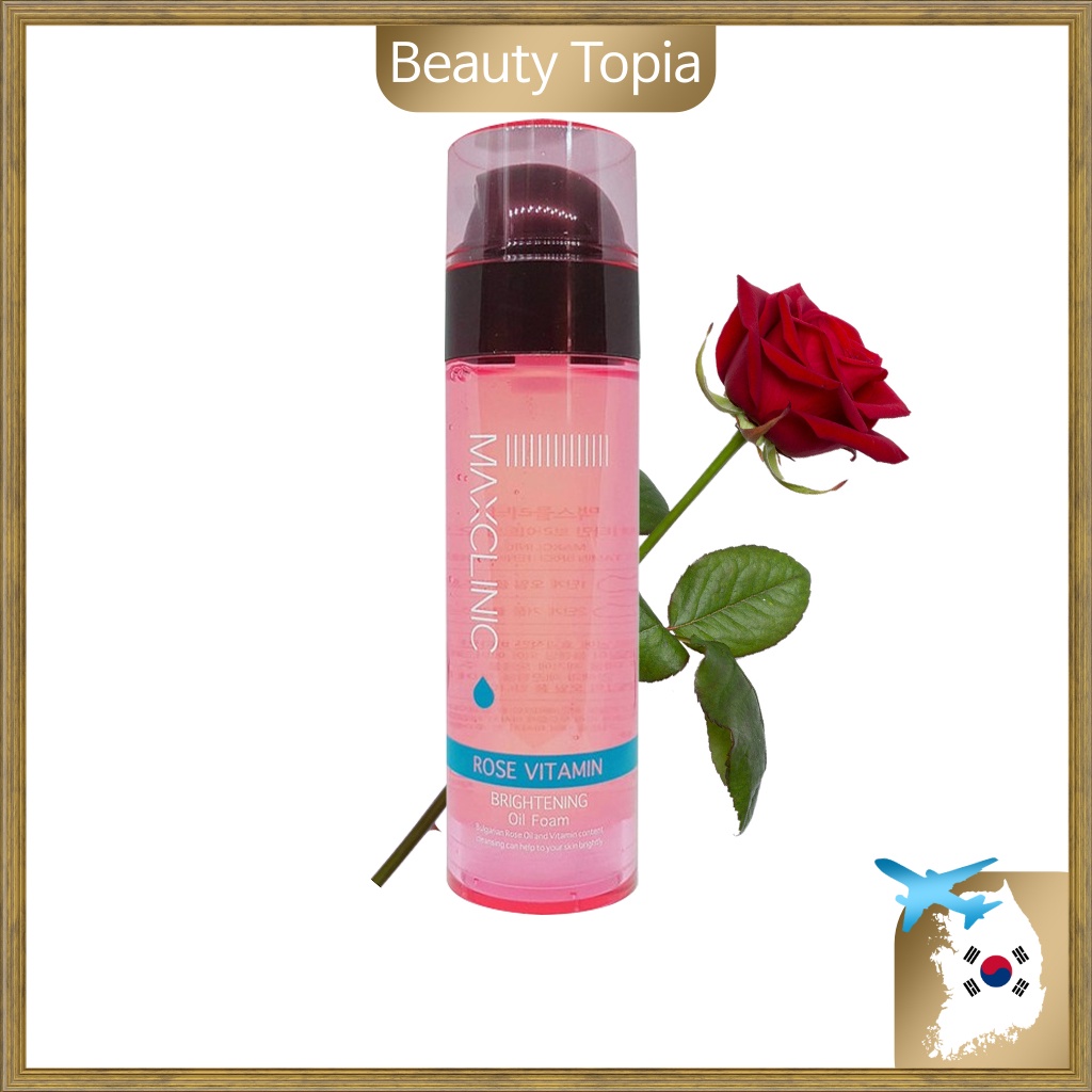 MAXCLINIC Hoa hồng dầu tẩy trang sữa rửa mặt Rose Vitamin Brightening Oil Foam 110ml
