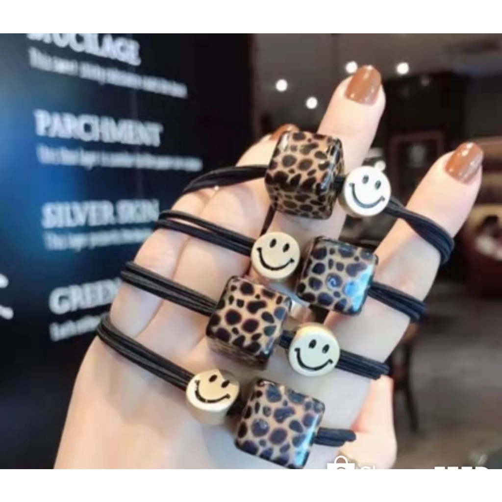 Dây Buộc Tóc Nữ Hình Mặt Cười Thời Trang Kiểu Hàn Quốc