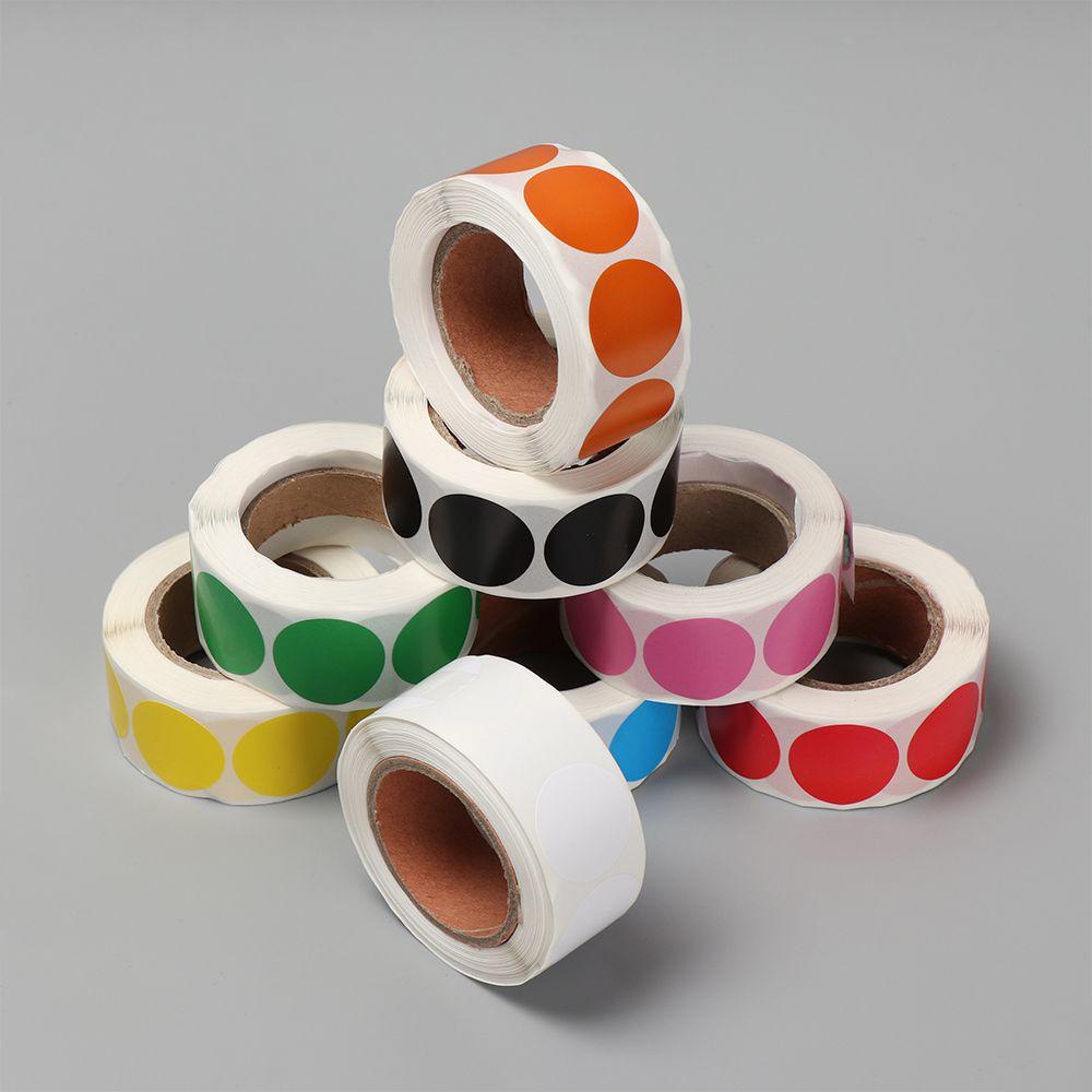 Cuộn 500 Nhãn Dán Nhiều Màu Sắc Dùng Trang Trí Quà Sinh Nhật