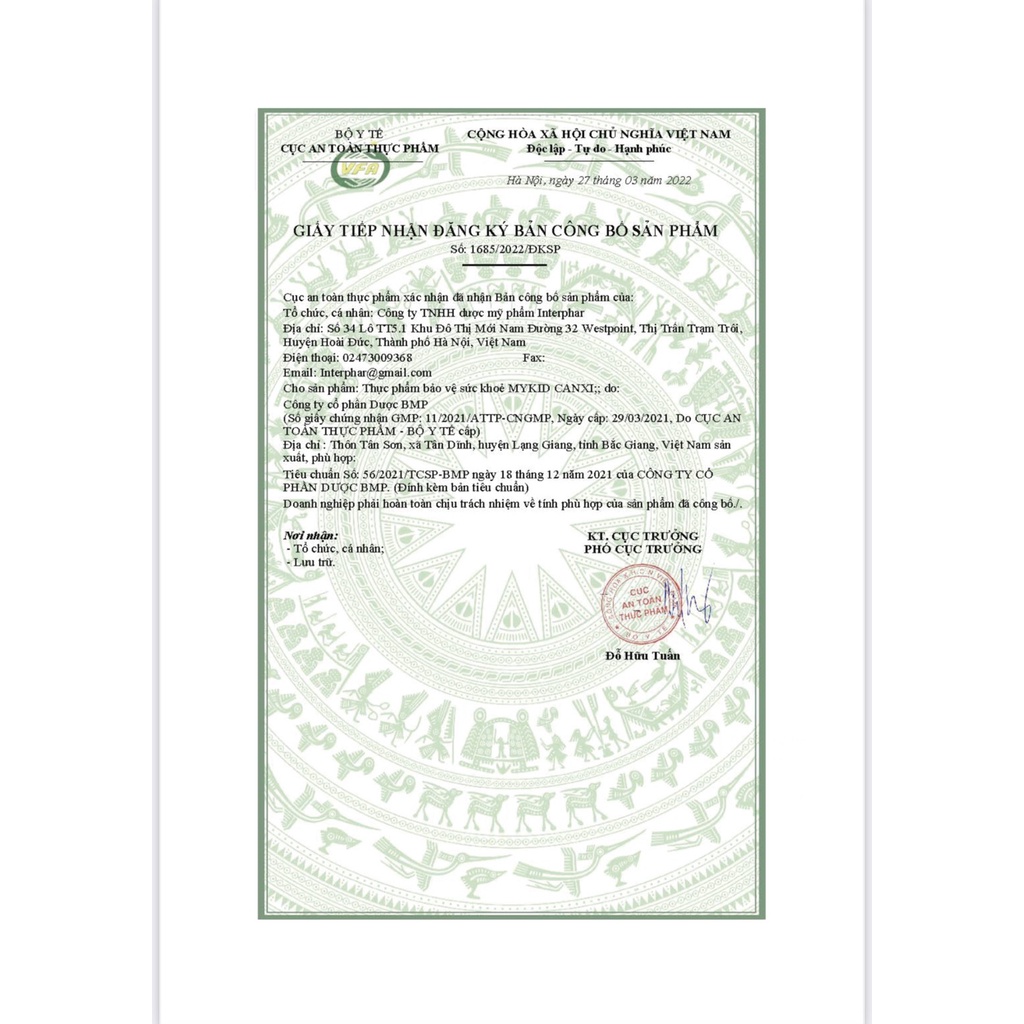 Thạch canxi Mykid cho bé, hỗ trợ tăng chiều cao, bổ sung canxi, D3 K2 cho trẻ