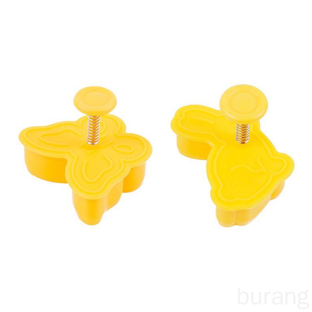 Set 4 khuôn nhấn tạo hình động vật 3D làm bánh quy