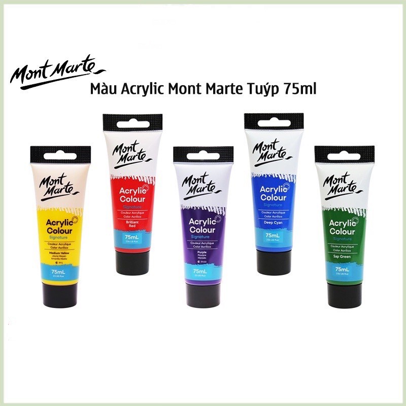 Màu Acrylic MONT MARTE cao cấp Tuýp 75ml Bán lẻ