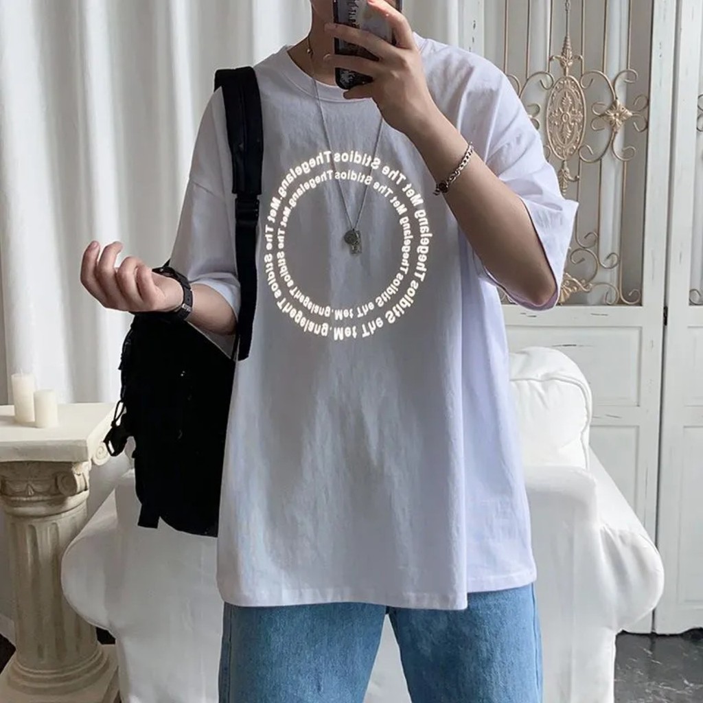 Áo thun Stee Phản quang WORDS CIRCLE Unisex