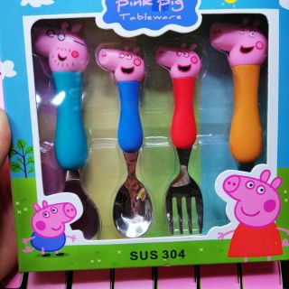 B90 bộ thìa dĩa pepa pig cho bé