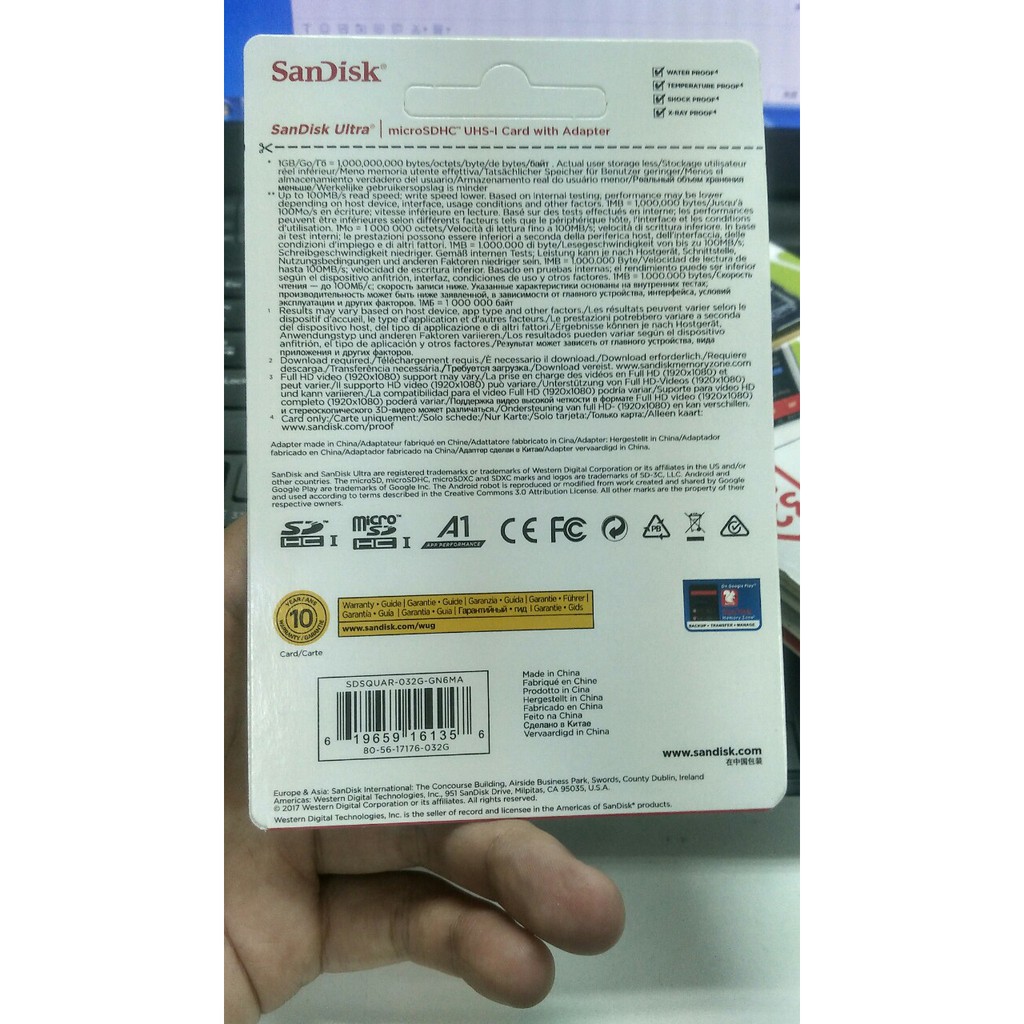 Thẻ nhớ MicroSDHC 64GB 32GB SanDisk Ultra Class 10 667x 100MB/s
