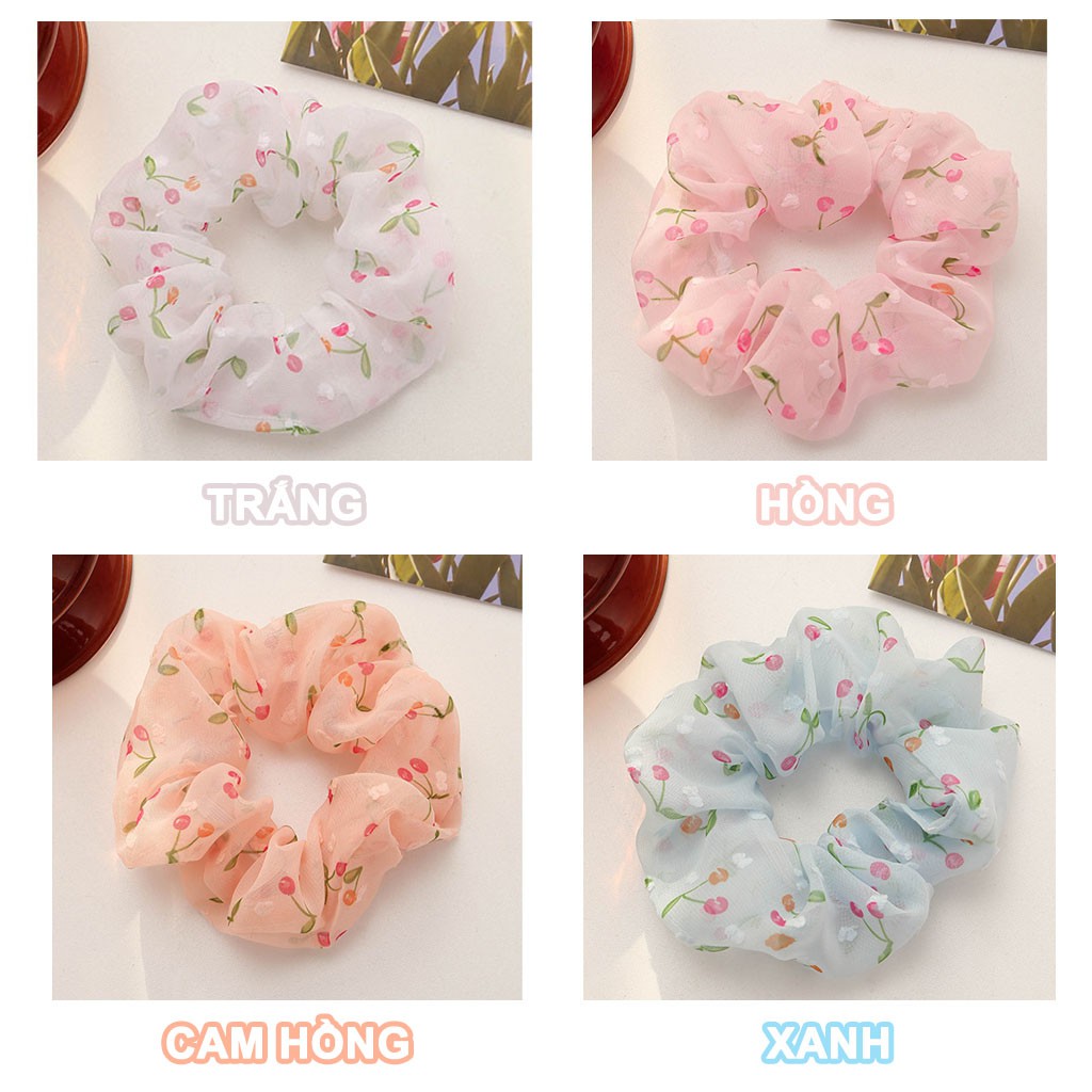 Dây cột tóc vải Scrunchies quả Anh Đào CT59 | BigBuy360 - bigbuy360.vn