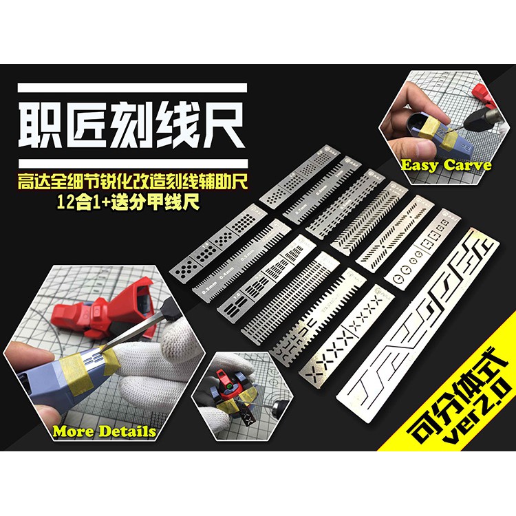 Dụng cụ ALEXEN - Thước kẻ lằm chìm scriber AJ0090