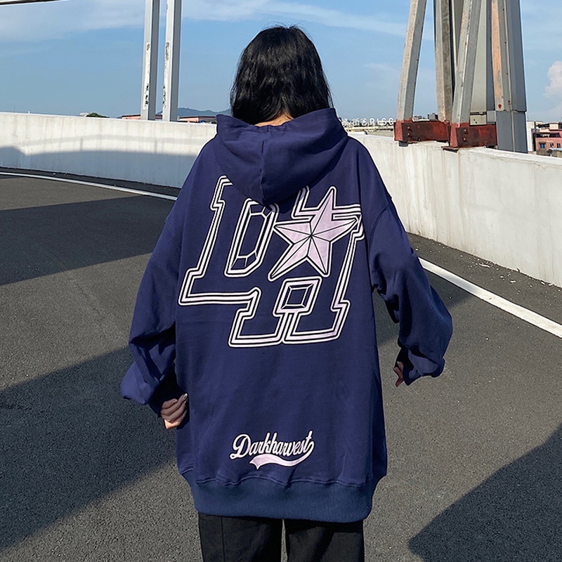 NRVP Áo Hoodie Nữ Tay Dài Dáng Rộng Thời Trang Phong Cách Hàn Quốc