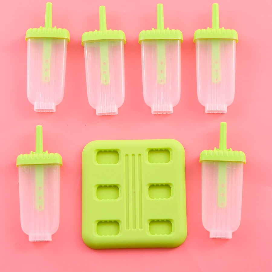 [Giải nhiệt] Bộ Khuôn Nhựa Làm Kem 6 Que Rời – Cho Bạn tự tay làm ra những que kem ngọt ngào, mát lạnh tại nhà
