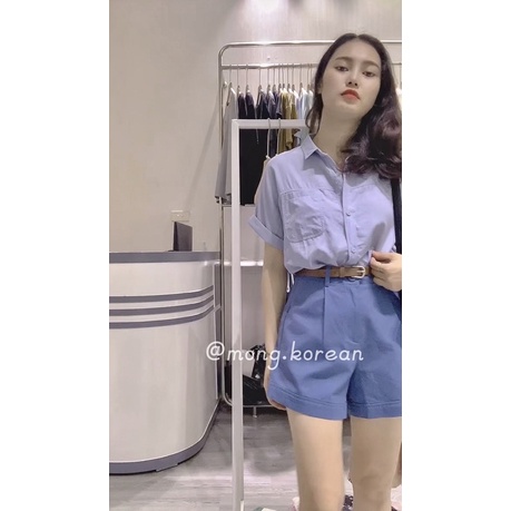 Set Sơ Mi Quần Xanh
