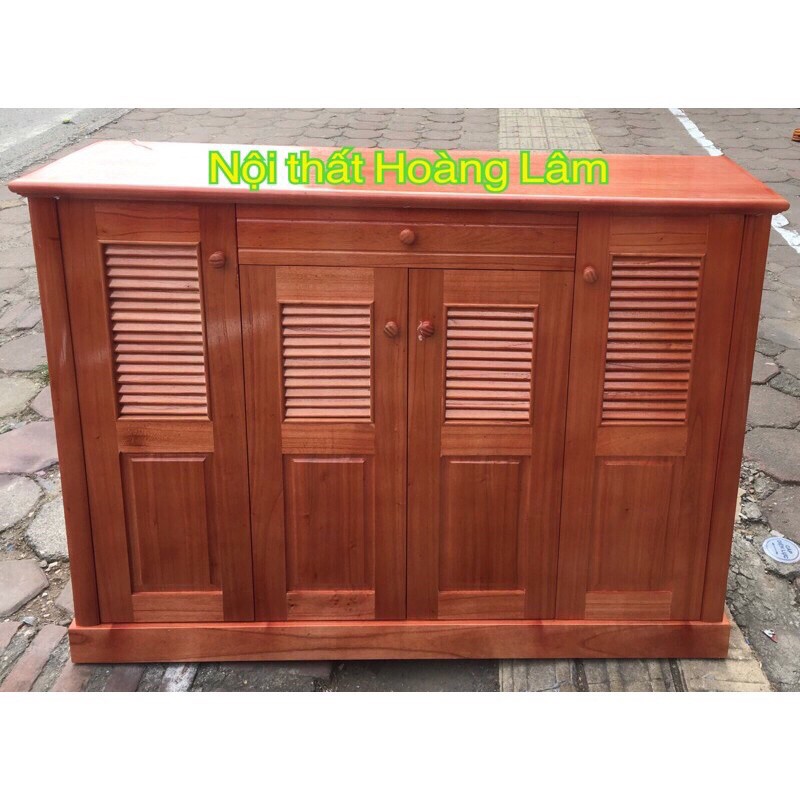 Tủ giầy gỗ xoan 4 cánh
