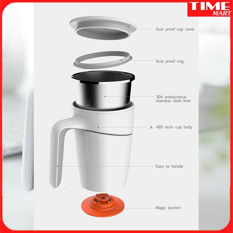 Cốc thông minh chống đổ chống trượt 470ml cách nhiệt. An toàn khi làm việc