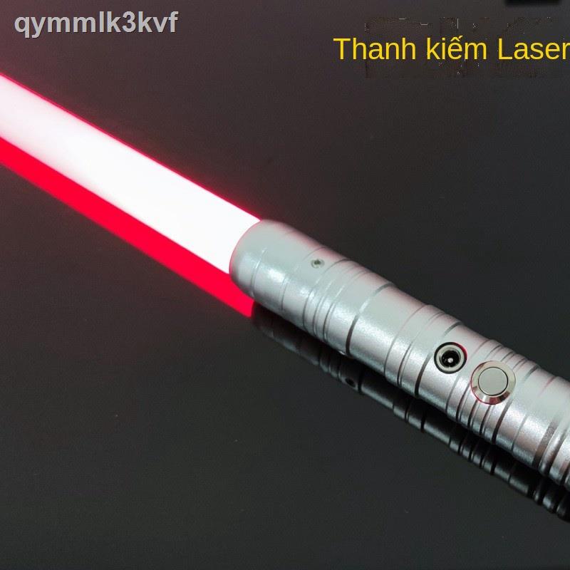 ◘●Vibrato Lightsaber Star Wars Lực lượng Kim loại Thanh kiếm Laser Ánh sáng Đổi màu Âm và Đạo cụ Đồ chơ