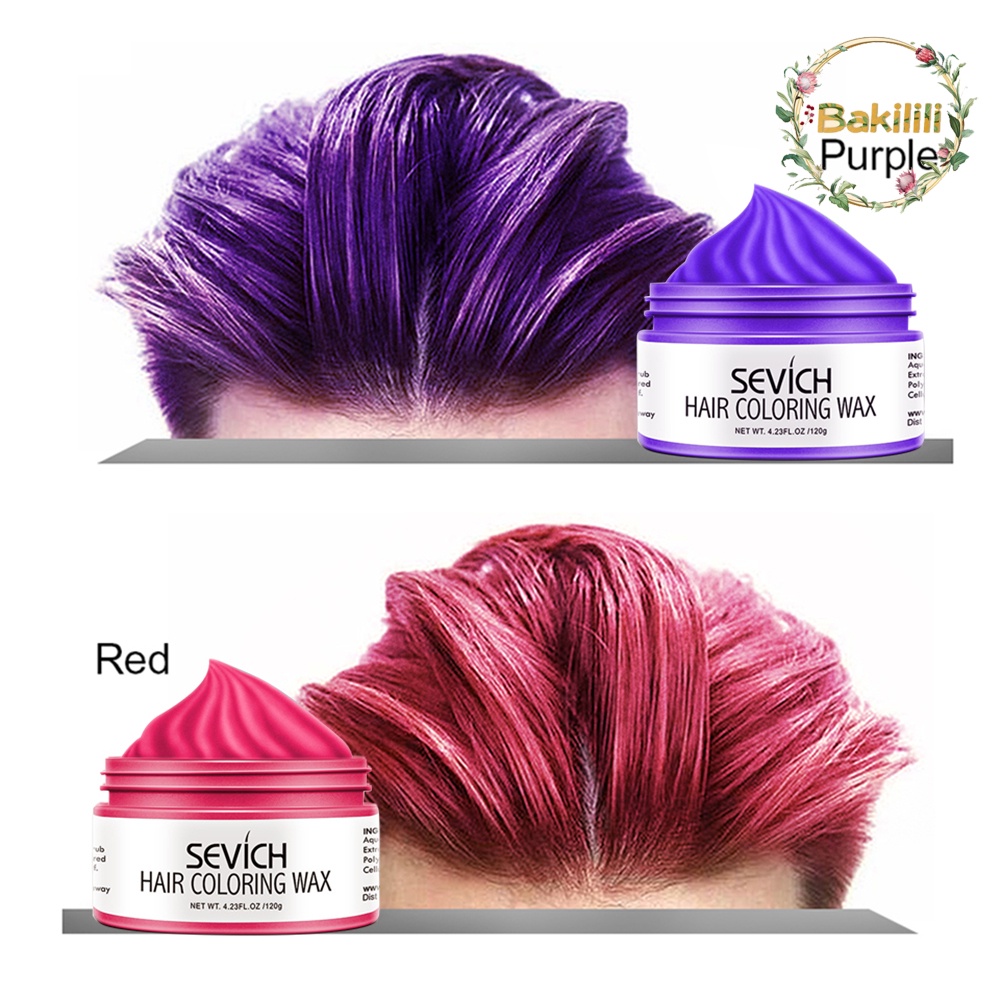 【BK】120g Temporary Hair Color Wax Men DIY Hairstyle Mud Molding Paste Dye Cream Gel