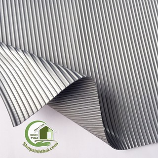 Thảm nhựa sọc dài trải sàn chống trơn trượt - [ 50cm x khổ 1,2m ] màu xám - cắt thành 1 tấm liền tùy theo số lần đặt