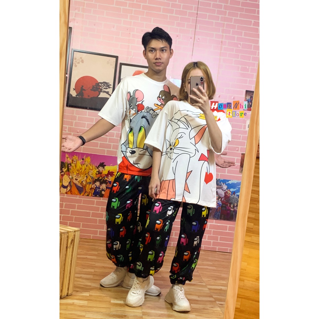 Quần Hoạt Hình Dài Bo Lai Hình Lego Cartoon Pant V2 Oversize Ulzzang Unisex - MM