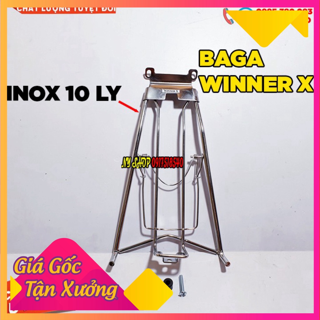 BAGA INOX 10 LY KO RỈ AB 17 - AB 20 / EXCITER 135 - 150 /WINNER X / WINNER V1 / WAVE A 17 - 20 / WAVE RS (Ảnh Sp thật)