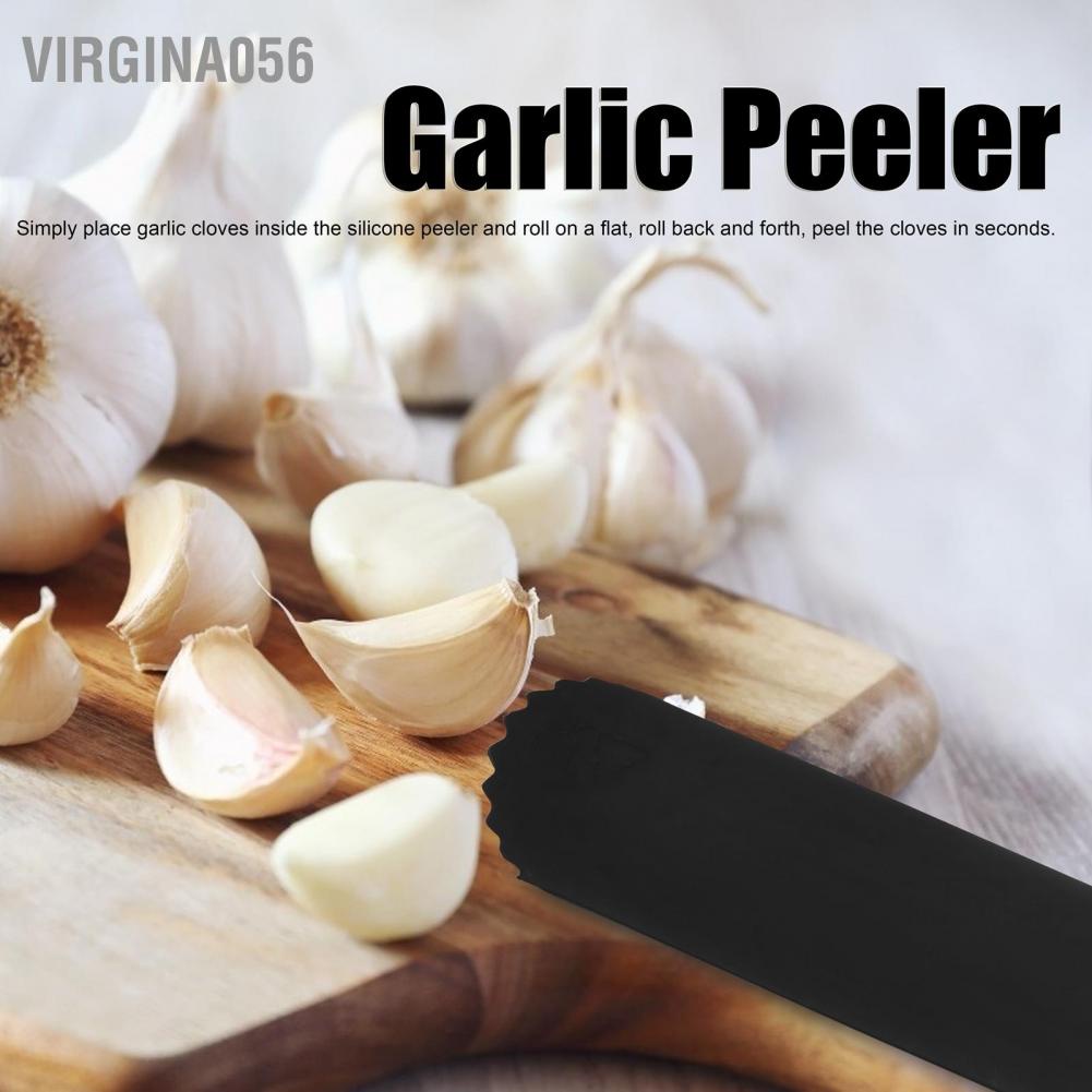 Virgina056 Garlic Peeler Sets Peeling Roller Tube Brush Food Grade Silicone Odor‑Free Kitchen Tool