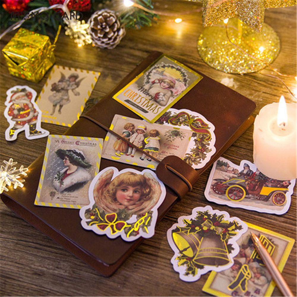 Bộ 24 Miếng Dán Hình Ông Già Noel / Người Tuyết Dùng Trang Trí Sổ Tay DIY
